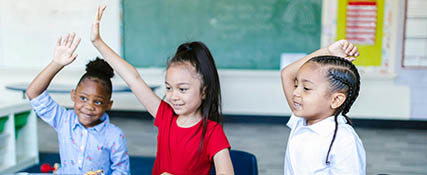 Students Raising Hands